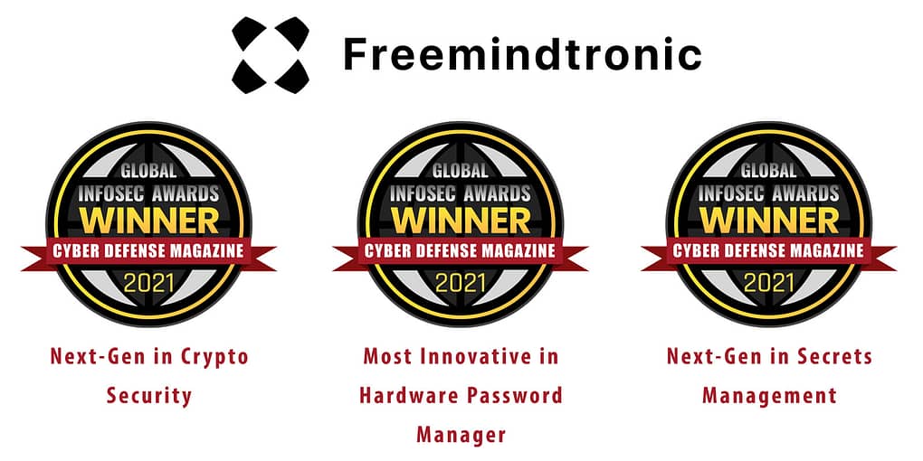 Freemindtronic named Winner of the coveted Global Infosec Awards during RSA Conference 2021 with EviCypher and EviToken technologies patented