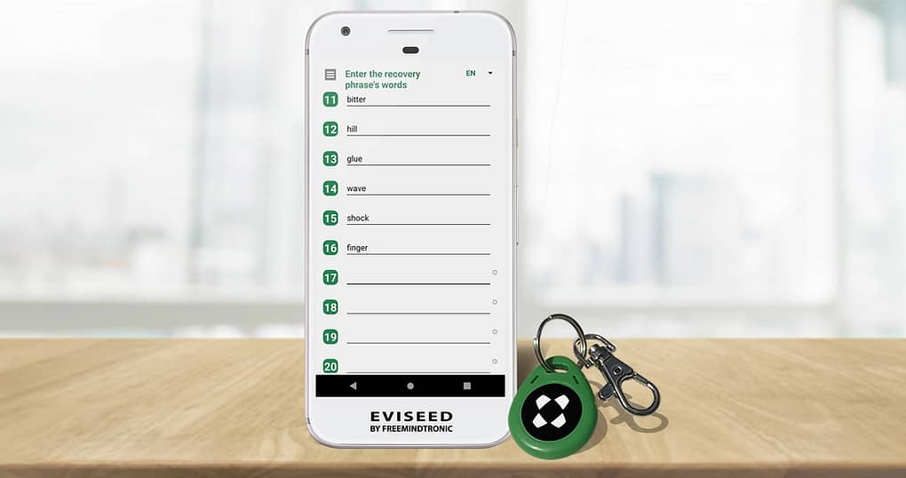 EviSeed NFC rugged tag keyring keyfob smarrtphone nfc android manufacturing by Freemindtronic sl from Andorra slider