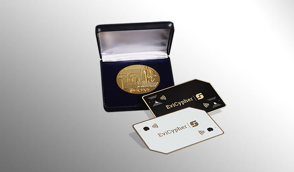 Best invention worldwide 2021, EviCypher NFC Hardware Wallet contactless Secrets Management multi trust criteria Gold Medal 2021 Geneva international inventions by Freemindtronic Andorra