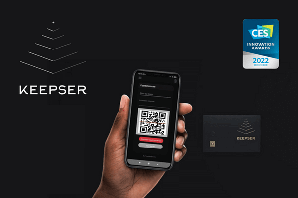 Keepser Group Award CES 2022 for Keepser product NFC Cold Wallet Cryptocurrency contactless