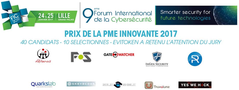 Award FIC 2017 10th Most innovative international startup Fullsecure from Freemindtronic Andorra with EviToken Technology